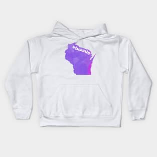 Wisconsin Purpleeee Kids Hoodie